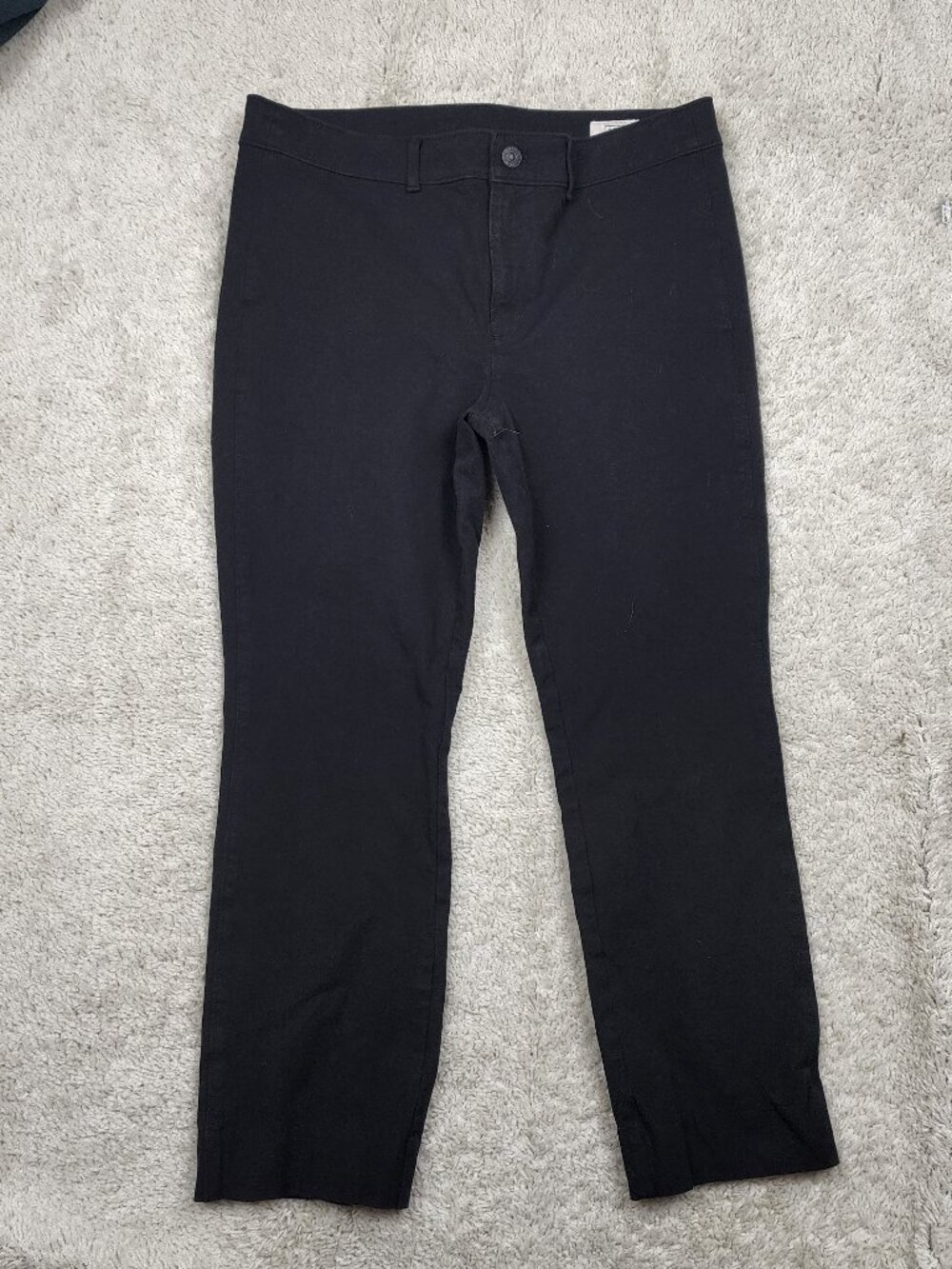 AYR Jeans Womens 31x25 Black Straight Leg Mid Rise Cotton Blend Stretch Tailored